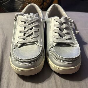 Billy Silver Low-Top Lace-Up Sneakers
